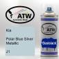 Preview: Kia, Polar Blue Silver Metallic, J1: 400ml Sprühdose, von ATW Autoteile West.